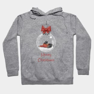 Merry Christmas - Black cats with Santa hat. Hoodie